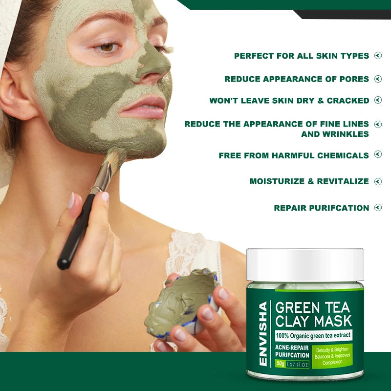 Green Tea Turmeric Pink Clay Facial Mask