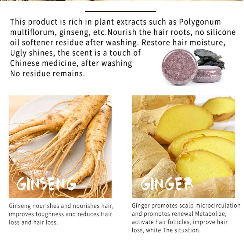 Polygonum Multiflorum Soap Natural Shampoo